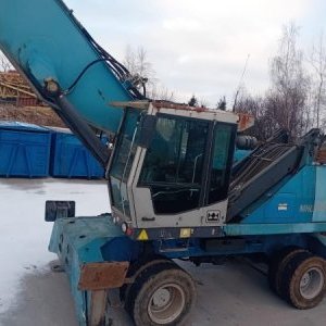 foto 35.5t kovošrot Fuchs MHL350 drapák bagr rypadlo překládací