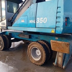 foto 35.5t kovošrot Fuchs MHL350 drapák bagr rypadlo překládací